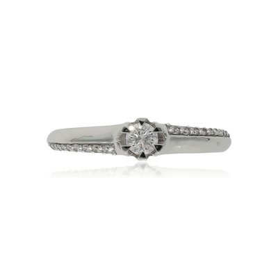 Fehér arany gyűrű 53-as méret (B43816)